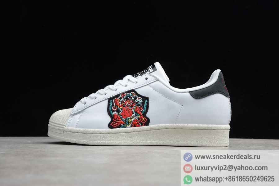 Adidas Originals Superstar Pure Stitched Logo White Multi FY6735 Unisex Shoes